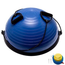 BOSU055-21 Полусфера BOSU гимнастическая, 58см., (синий) в комплекте с эспандером и насосом (B31662)