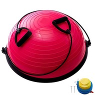 BOSU055-20 Полусфера BOSU гимнастическая, 58см., (розов) в комплекте с эспандером и насосом (B31661), 10019631, МЯЧИ ГИМНАСТИЧЕСКИЕ