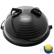 BOSU055-24 Полусфера BOSU гимнастическая, 58см., (черная) в ком-те с эспандером и насосом (B35085), 10019633, МЯЧИ ГИМНАСТИЧЕСКИЕ