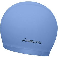 R18191-B Шапочка для плавания "Fisslove" (ПУ) (синяя)